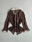 2000s LACE SHIRT WITH SNAKESKIN DETAILS