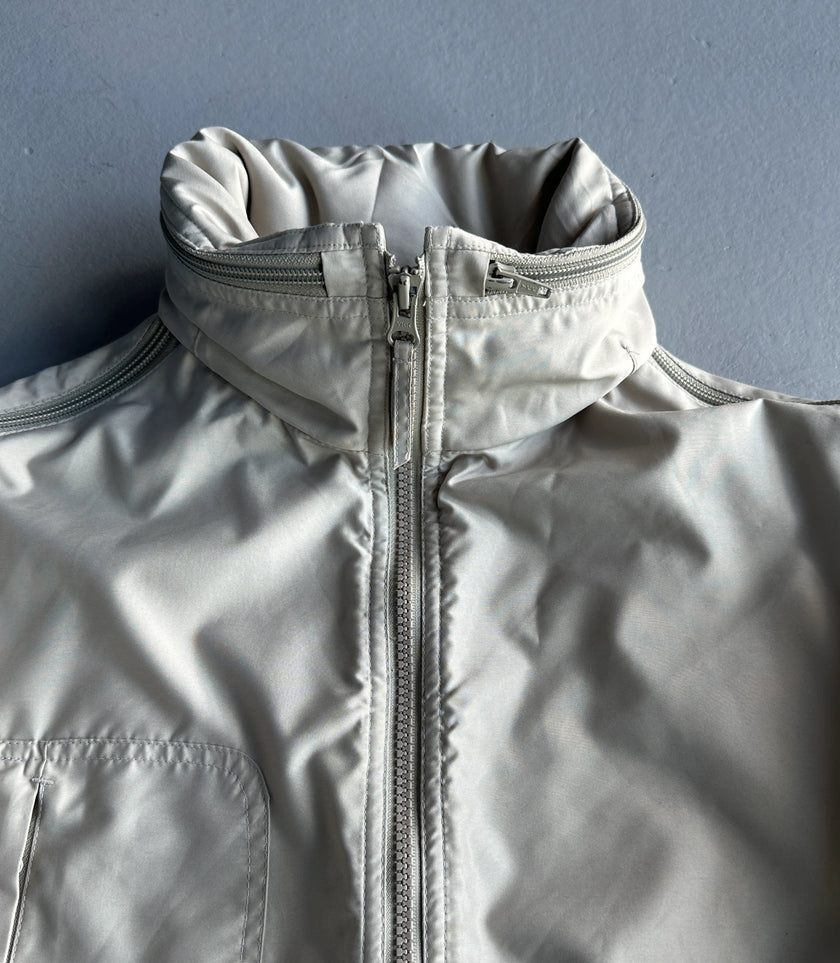 ARMANI JEANS - 1990s ZIPPED SLEEVE FUNNEL NECK JACKET