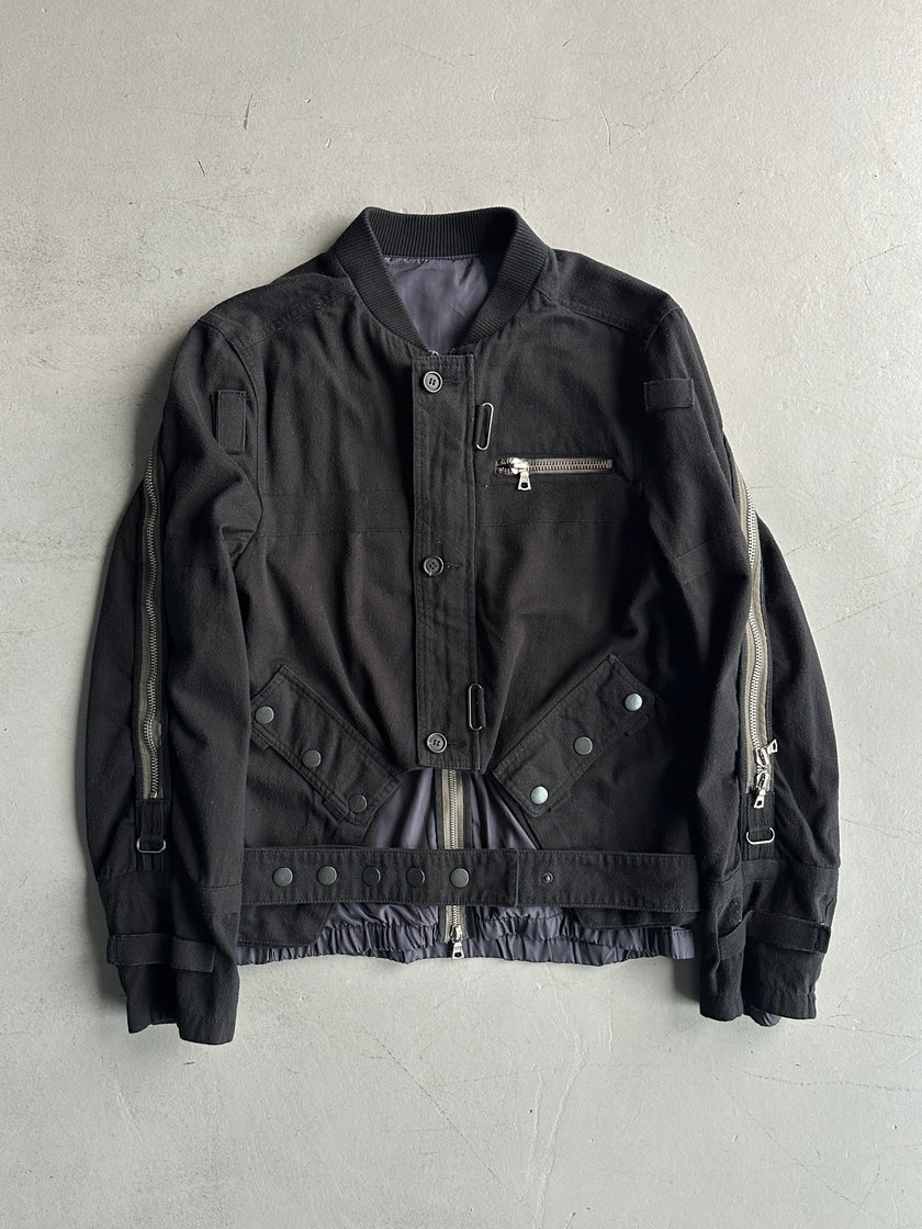 DRIES VAN NOTEN - F/W 2014 LAYERED JACKET WITH ZIP RUNNING FROM SLEEVE TO BACK