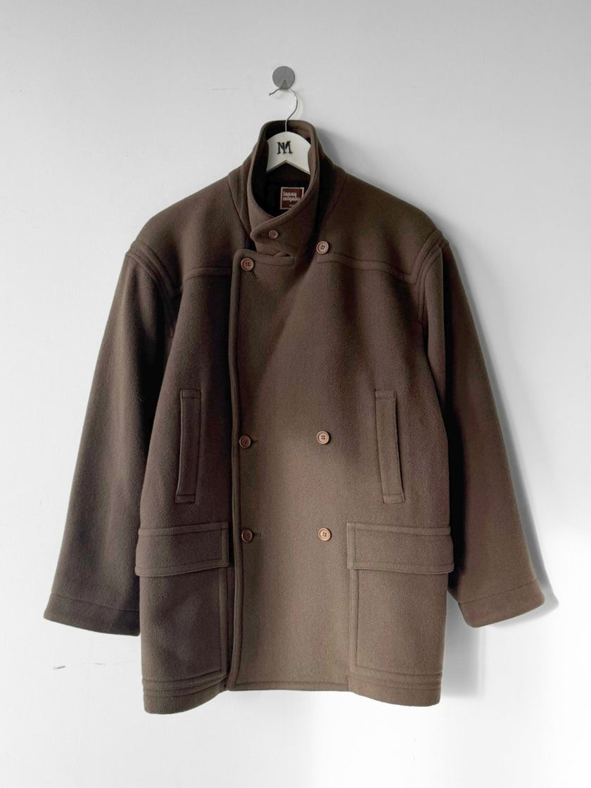 ISSEY MIYAKE MEN - F/W 1983 THREE WAYS COLLAR WOOL PEACOAT