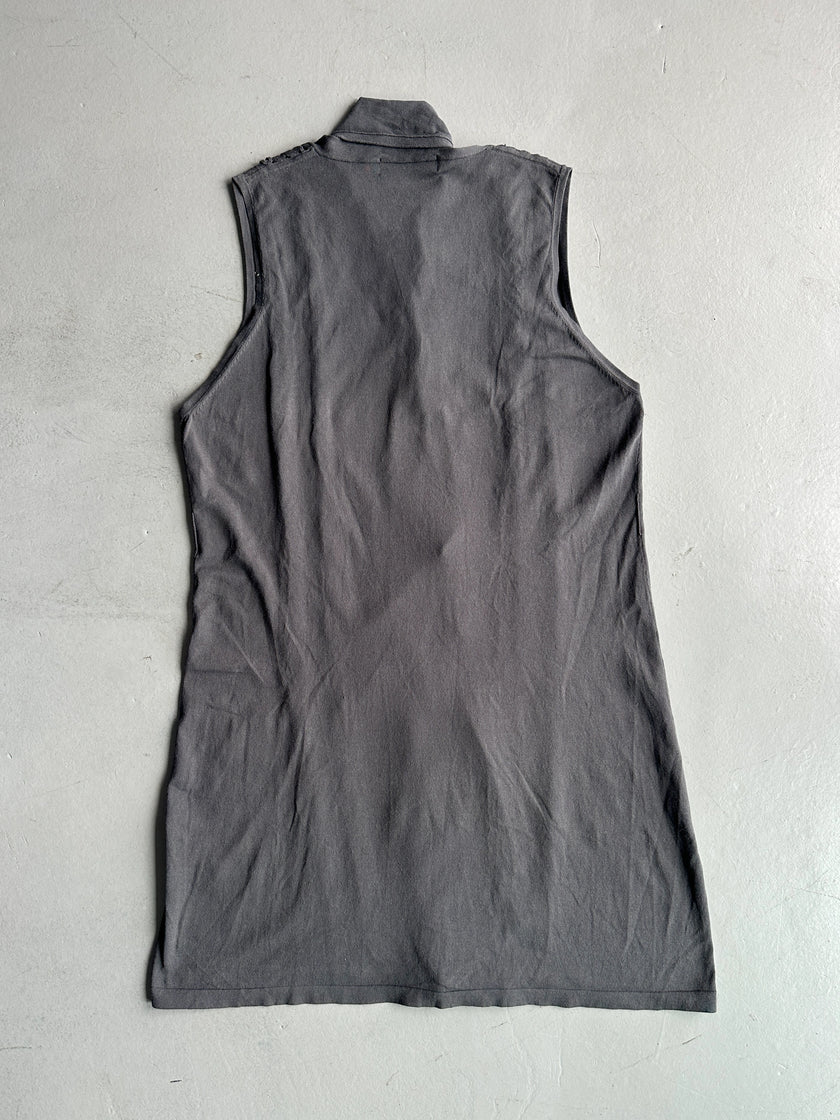 HIROKO KOSHINO BIS - 1990s OPEN FRONT LONG CARDIGAN VEST