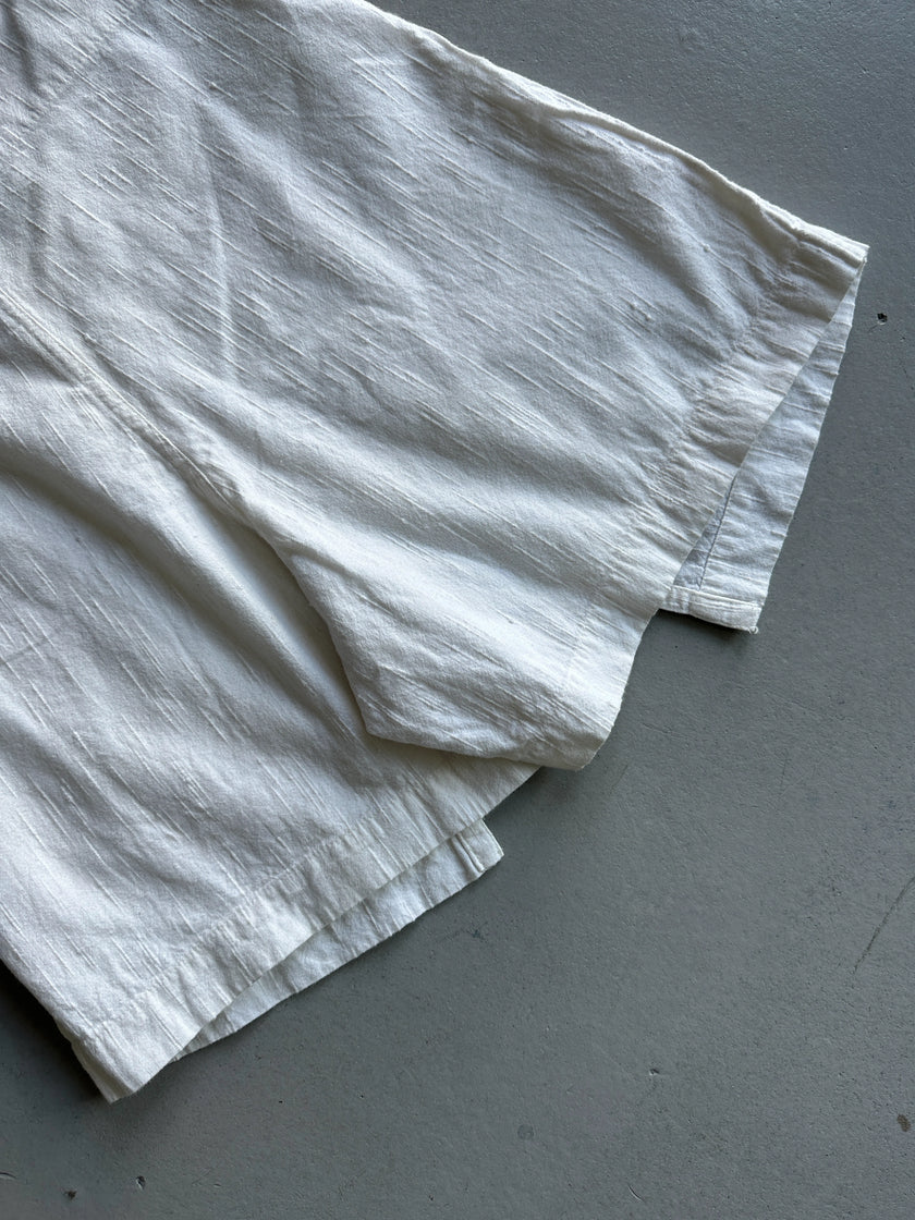 PLANTATION ISSEY MIYAKE - 1990s WRAP STYLE LINEN SHORTS