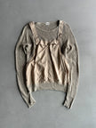 1980s SOFT KNIT JUMPER WITH DUNGAREE STYLE FRONT