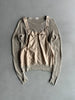 1980s SOFT KNIT JUMPER WITH DUNGAREE STYLE FRONT