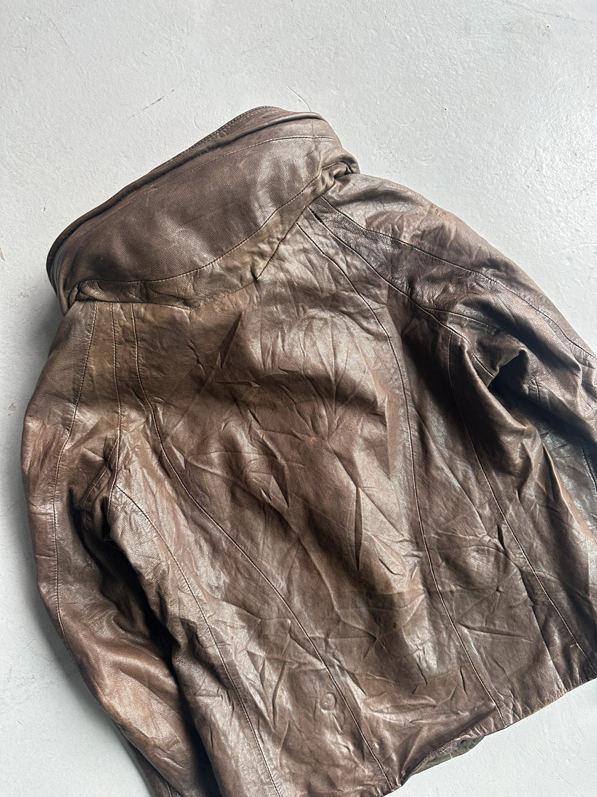 G.O.A. - 2000s HOODED LEATHER JACKET