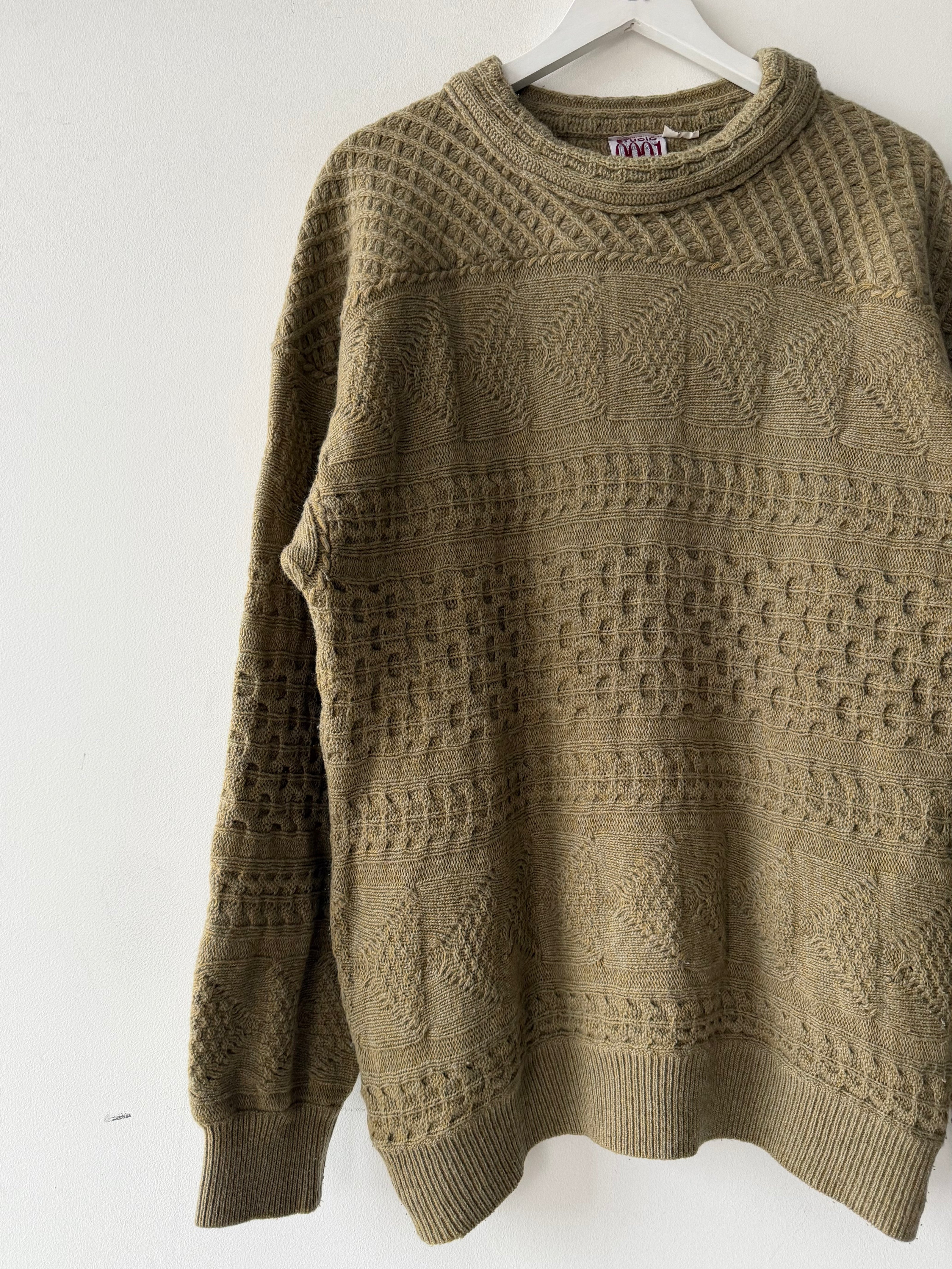 GIANFRANCO FERRÉ STUDIO 001 - 1990s CHUNKY KNIT OVERSIZED JUMPER