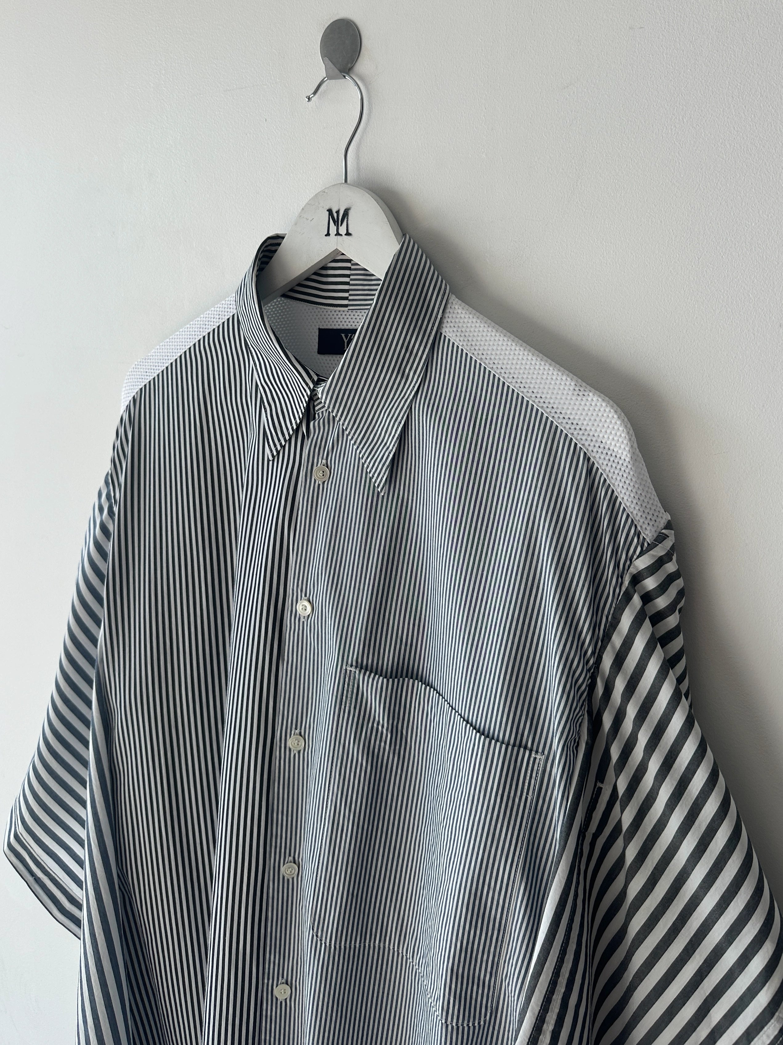YOHJI YAMAMOTO Y'S - late 2000s DOUBLE LAYER SHORT SLEEVE SHIRT