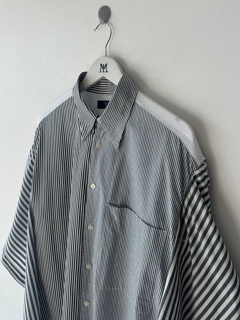 YOHJI YAMAMOTO Y'S - late 2000s DOUBLE LAYER SHORT SLEEVE SHIRT