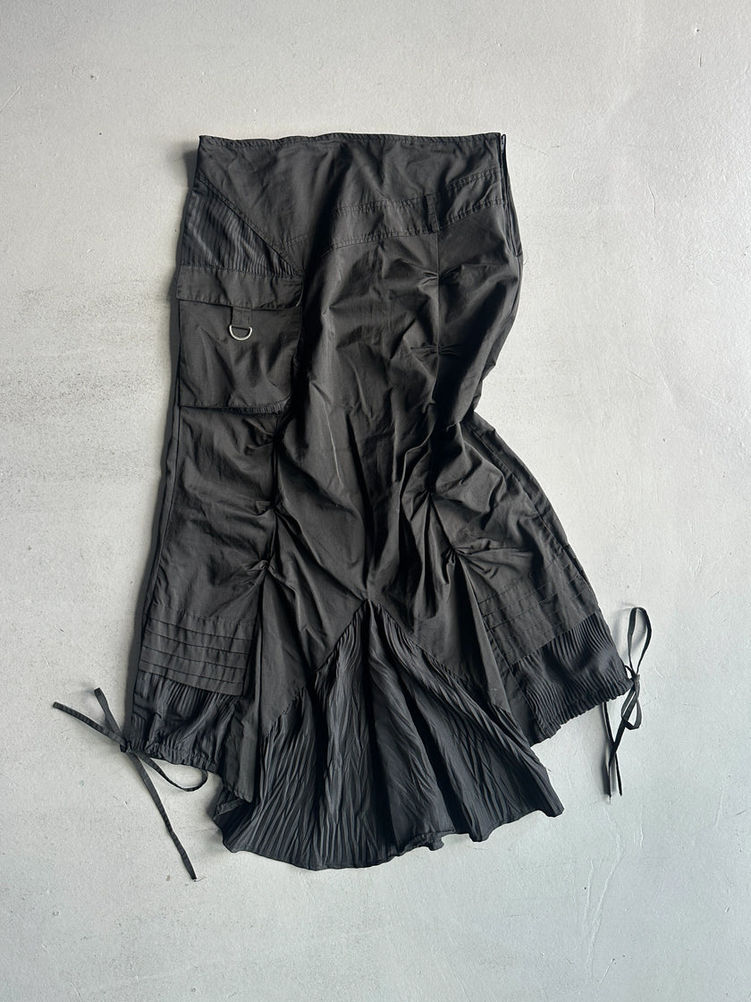 FRENCH LABEL early 2000s PANELED ASYMMETRIC MAXI SKIRT
