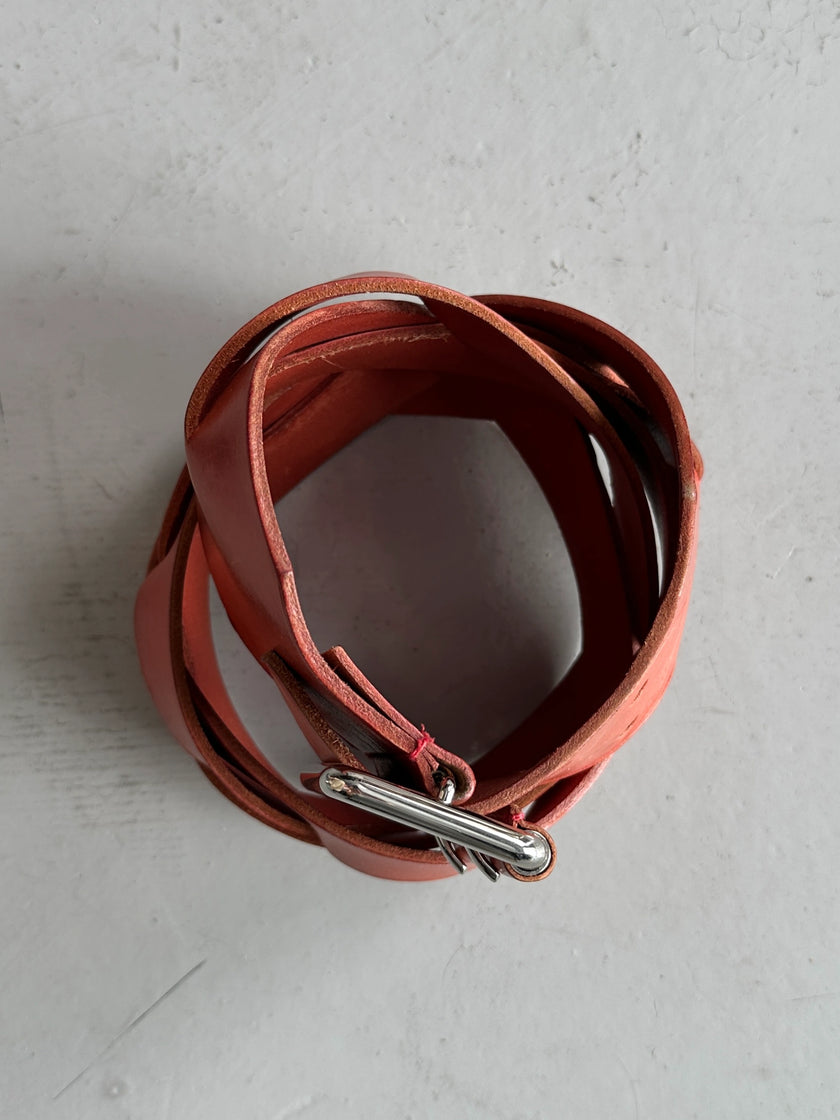 BALENCIAGA - late 2000s BRAIDED LEATHER BELT