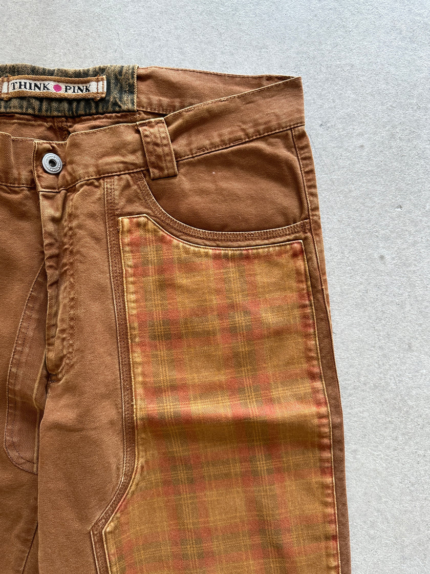 1980s SANDBLASTED JEANS WITH CONTRASTING POCKETS