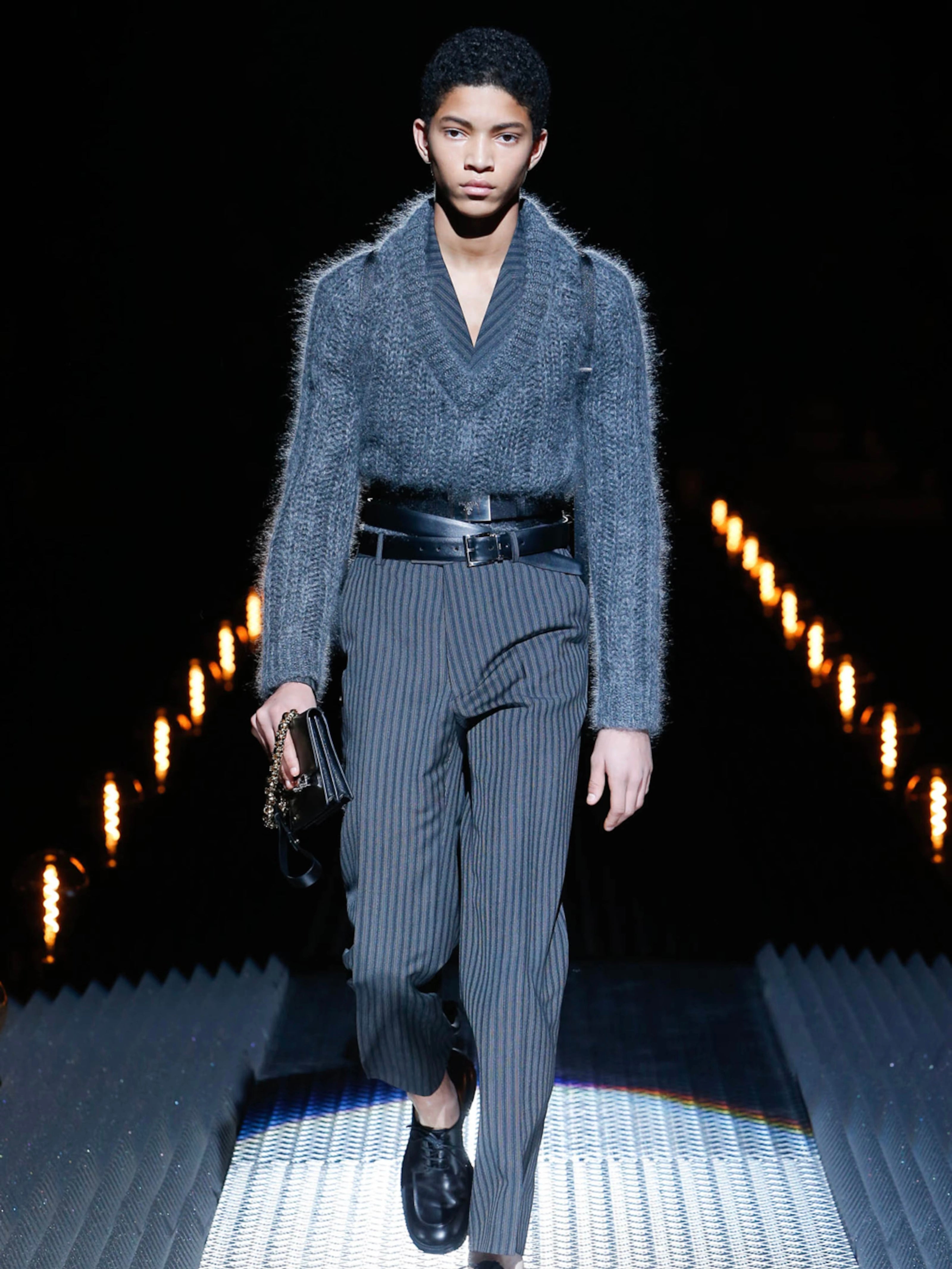 PRADA - A/W 2019 MOHAIR V NECK KNIT JUMPER