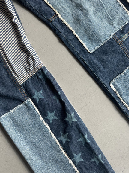 DOLCE & GABBANA - 1990s STRAIGHT FIT PATCHWORK JEANS