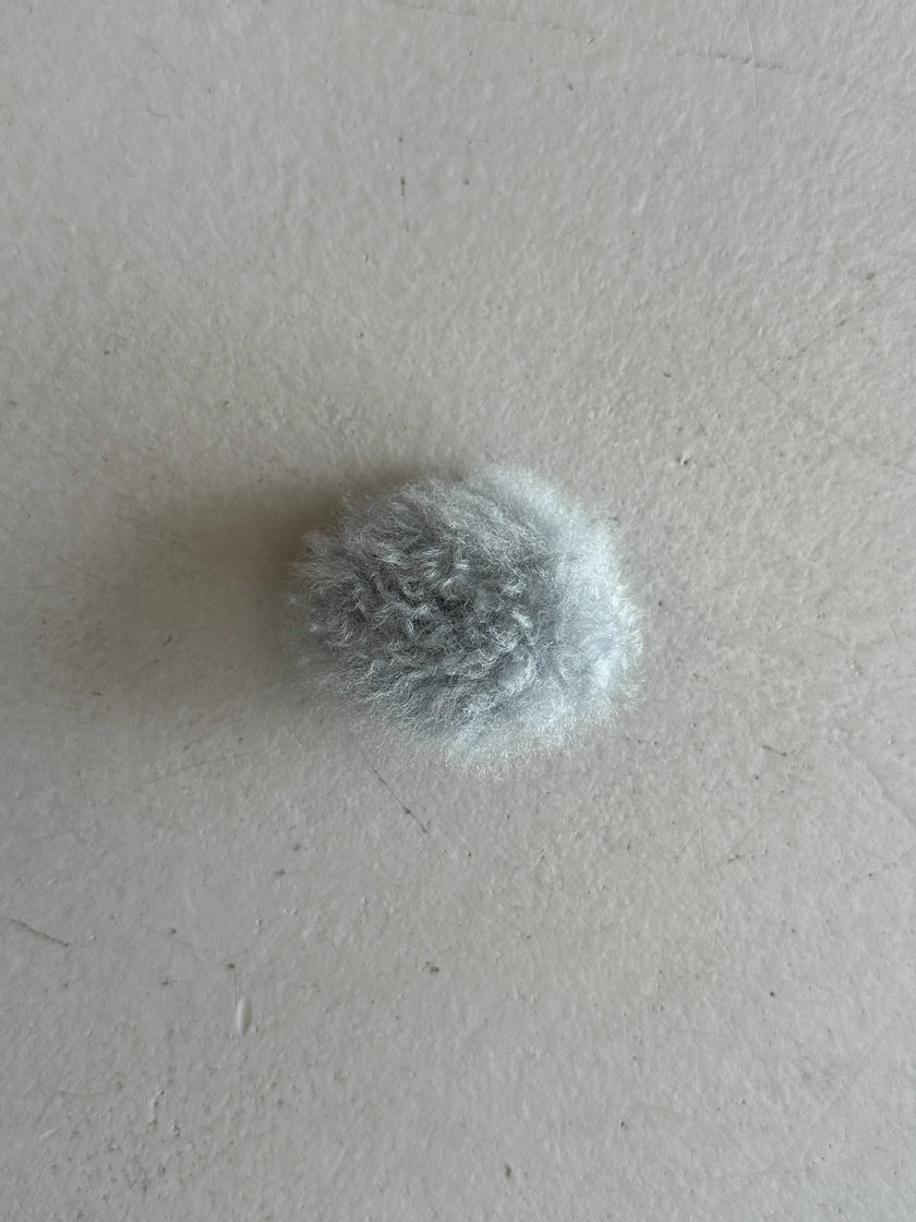 BALENCIAGA - S/S 2021 FAUX FUR  POM POM BUTTON RING
