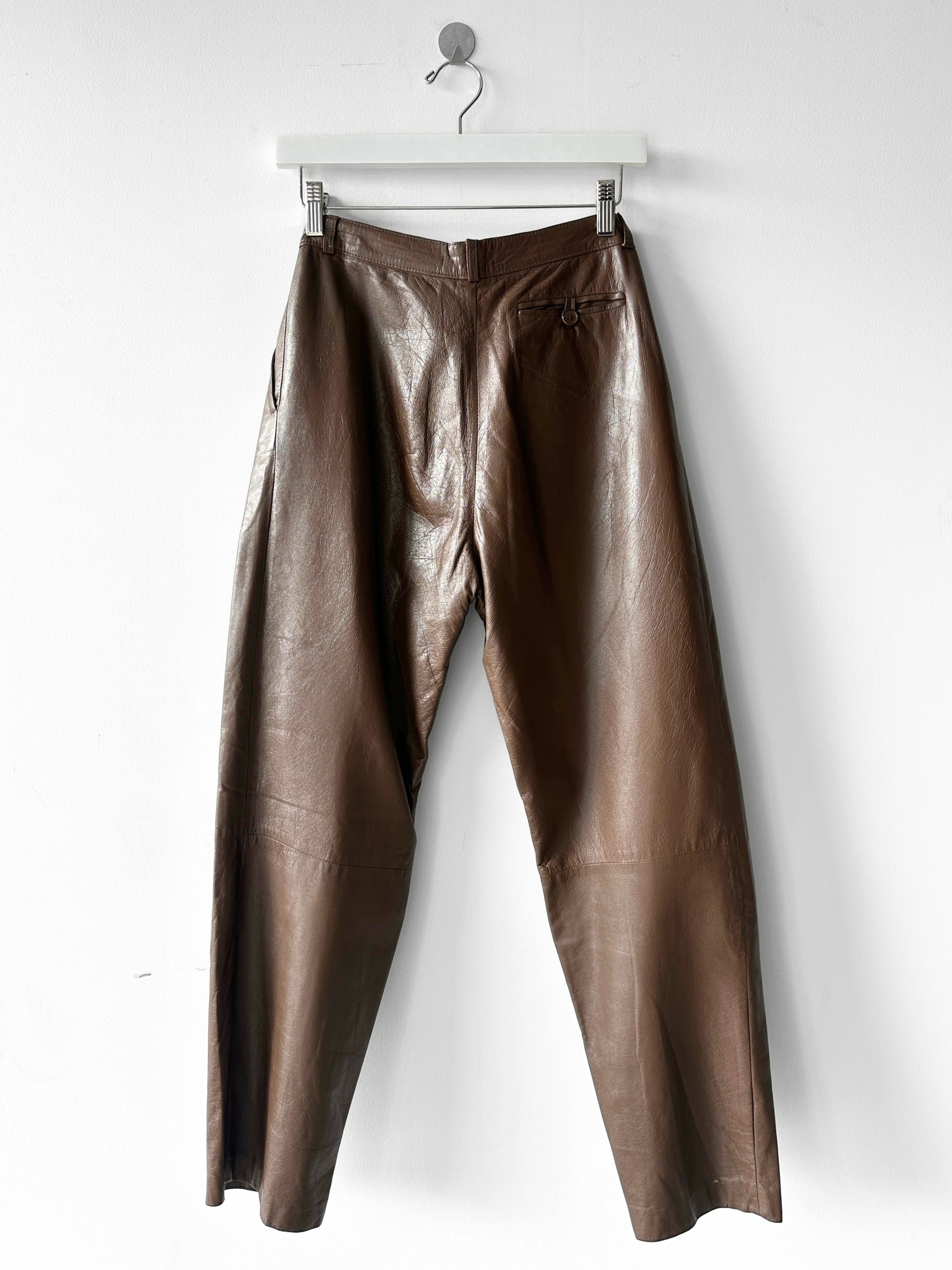 1980s BALLOON FIT LEATHER TROUSERS