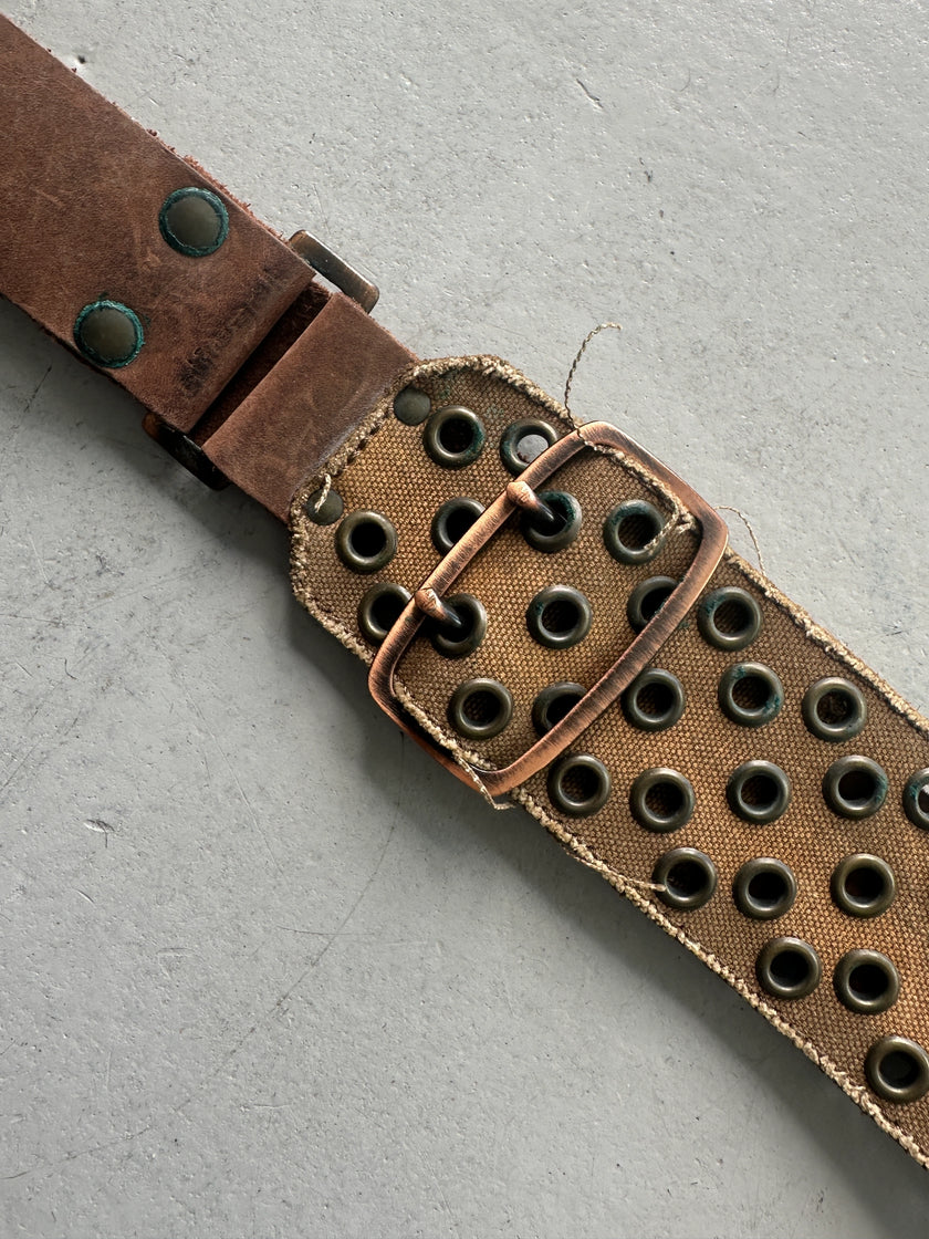 DIESEL - early 2000s LEATHER AND CANVAS BELT