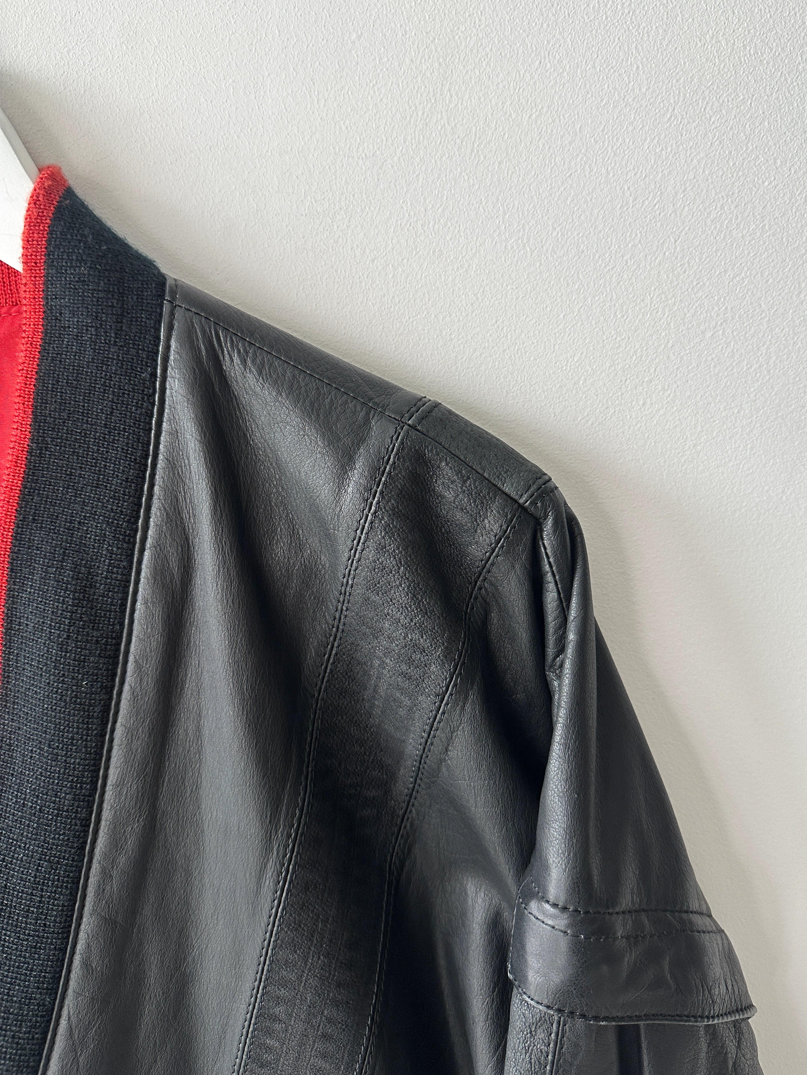 1990s 2 IN 1 BOXY FIT LEATHER JACKET GILET