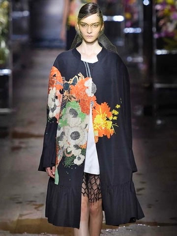 DRIES VAN NOTEN - S/S 2017 FLARED HEM LIGHT COAT