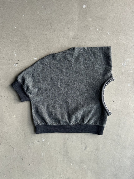 ATSURO TAYAMA - 1990s ROTATED ASYMMETRICAL CROP FIT TOP