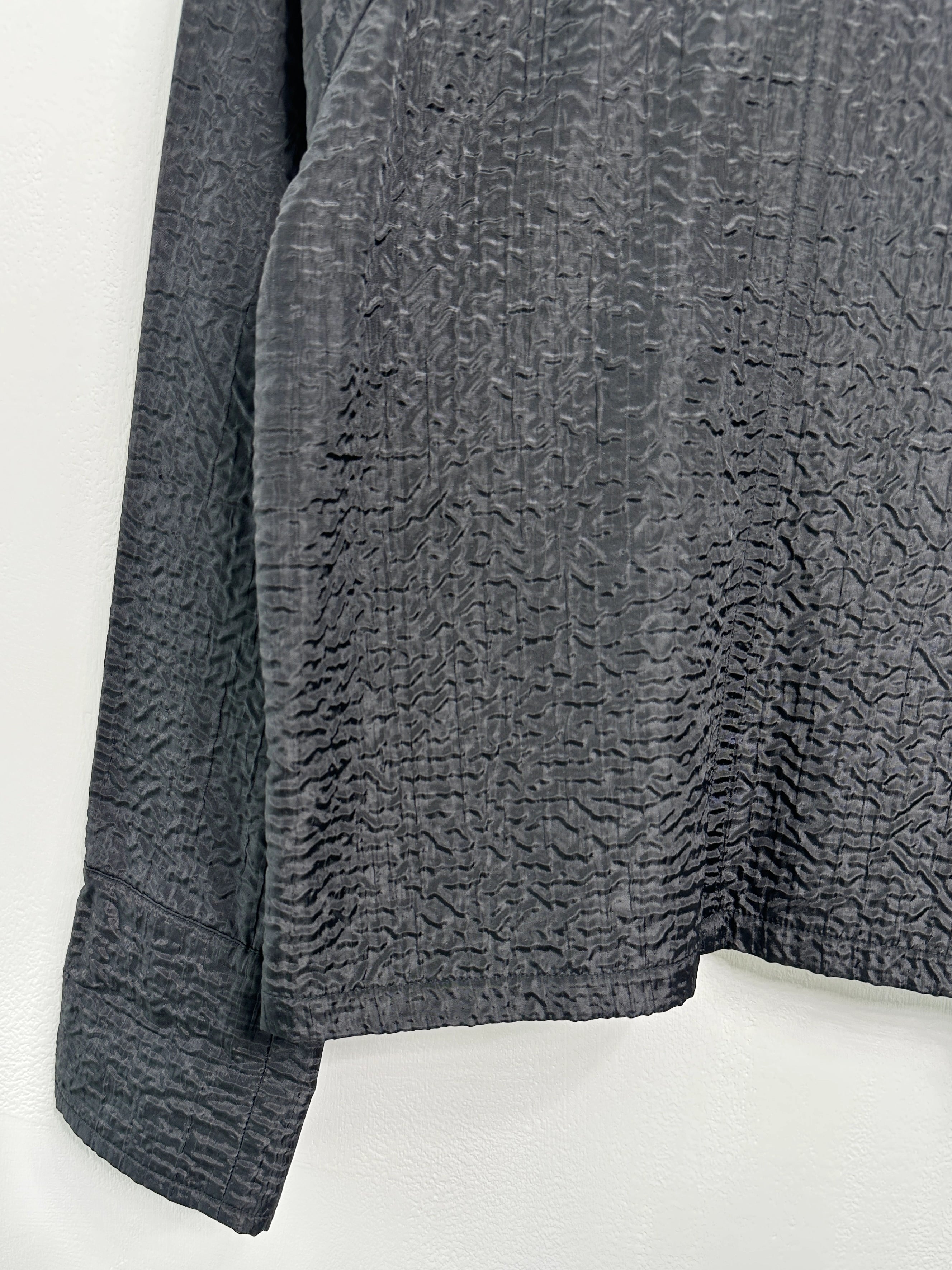 ISSEY MIYAKE PLANTATION - 1990s FROG CLOSURE TEXTURED JACKET