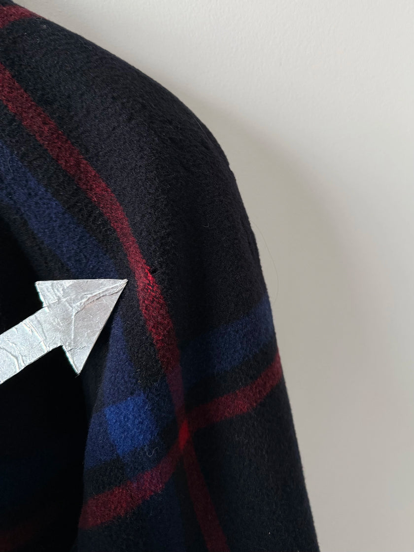 VALENTINO - 1980s BOXY FIT PLAID BOMBER JACKET