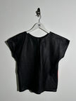 1980s LEATHER TOP WITH CONTRASTING FRONT