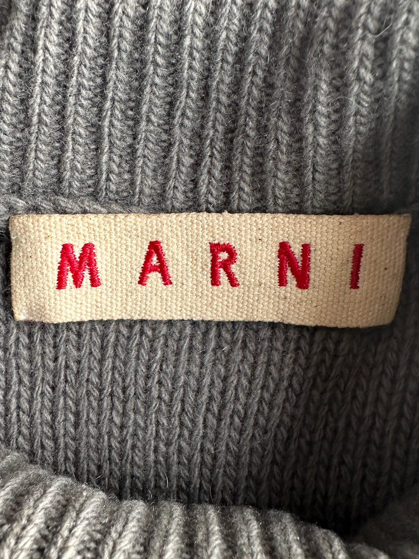 MARNI - 1990s MOCK NECK JUMPER WITH FRONT POCKETS
