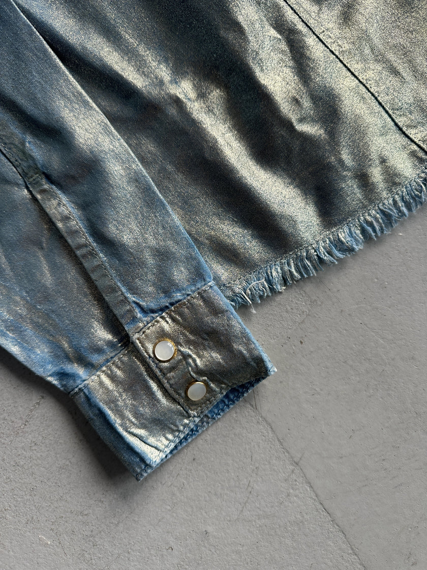 ICEBERG - 2000s METALLIC COATING SHIRT
