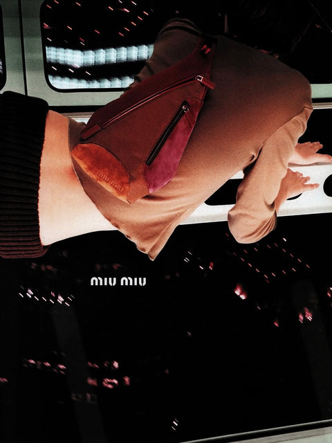 MIU MIU - F/W 1999 MESH AND SUEDE SLING BAG