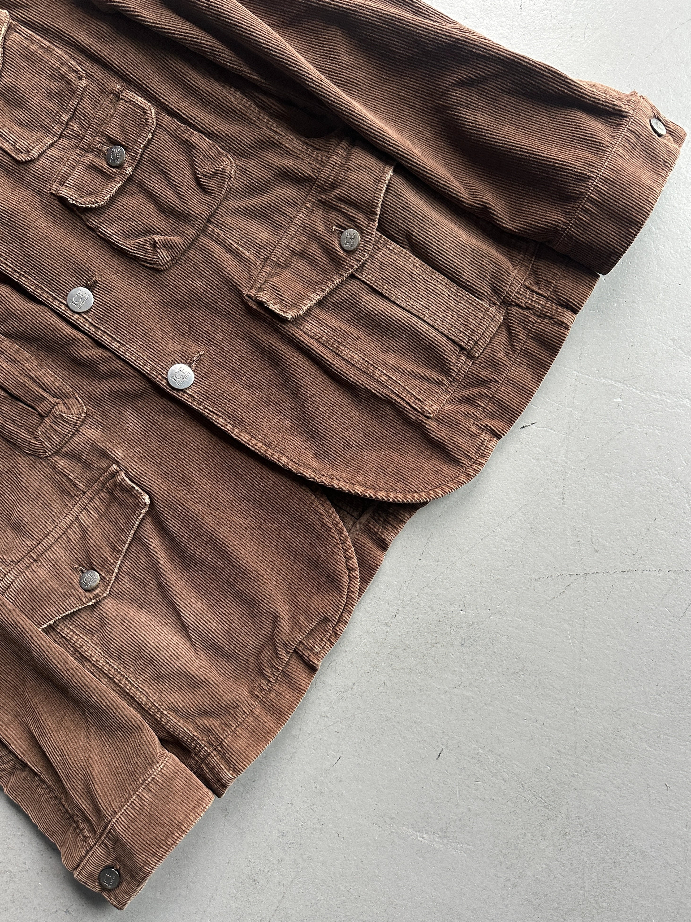 ICEBERG - early 2000s CORDUROY MULTI POCKET JACKET