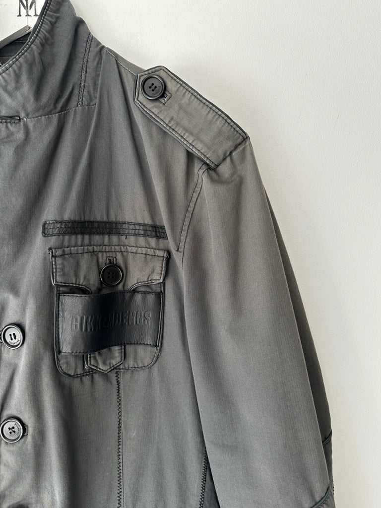 BIKKEMBERGS - S/S 2008 JACKET WITH LEATHER PANELS