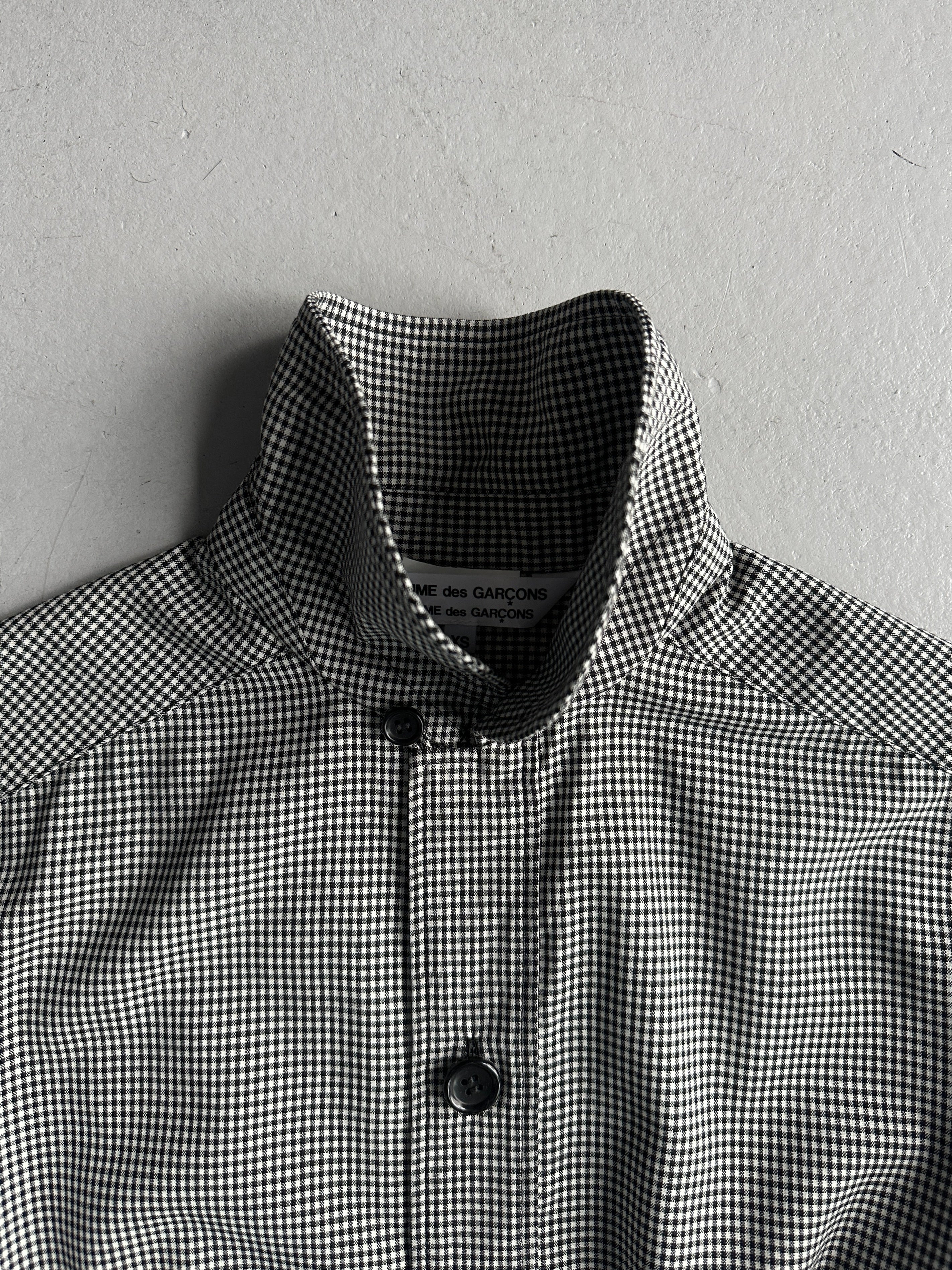 COMME DES GARÇONS - A/W 2018 BUTTONED FRONT GINGHAM CHECK COLLARED DRESS