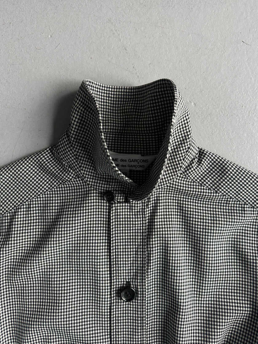 COMME DES GARÇONS - A/W 2018 BUTTONED FRONT GINGHAM CHECK COLLARED DRESS