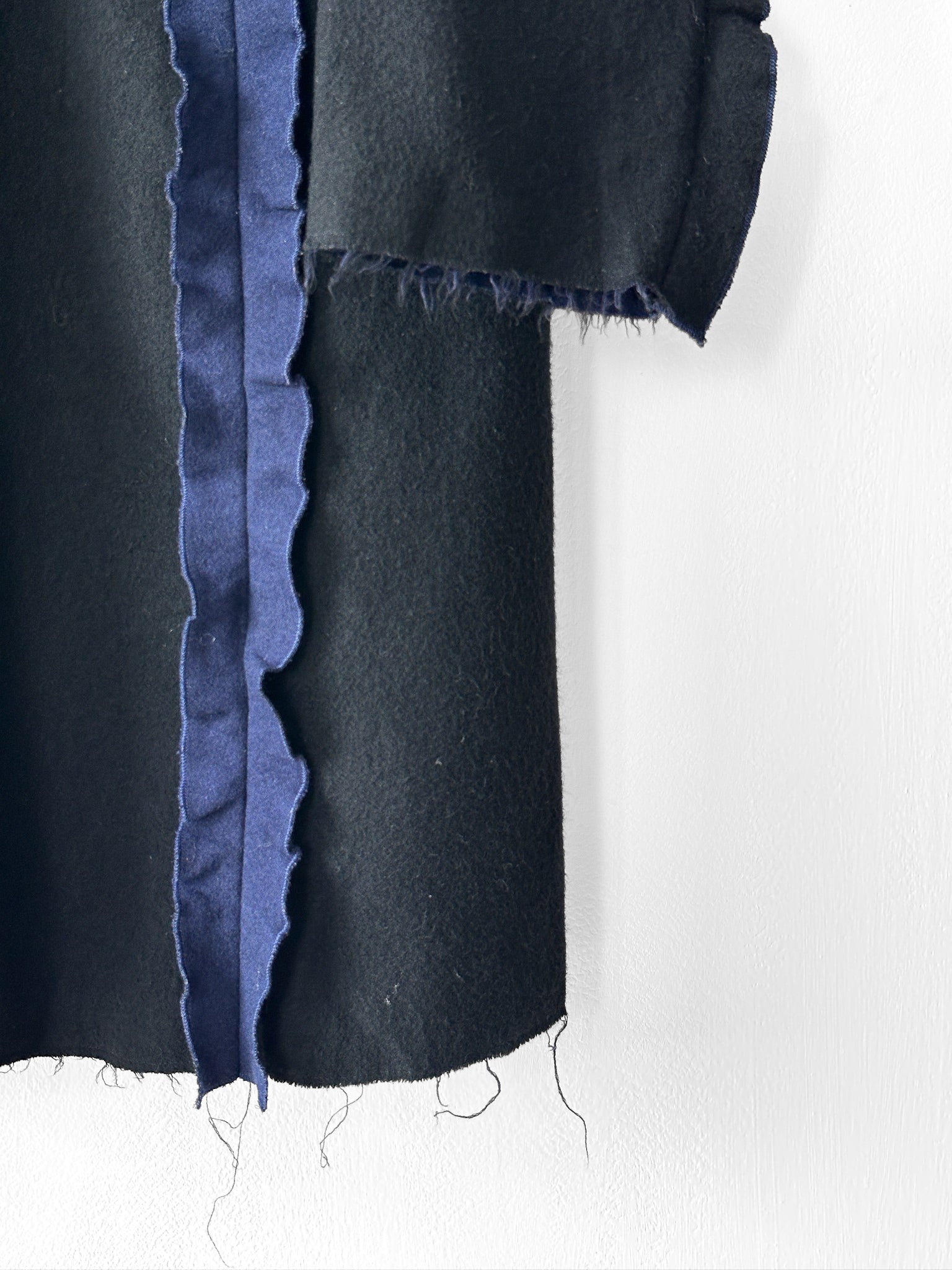 UNDERCOVER - F/W 2014 OVERSIZED DECONSTRUCTED WOOL COAT WITH RAW EDGES
