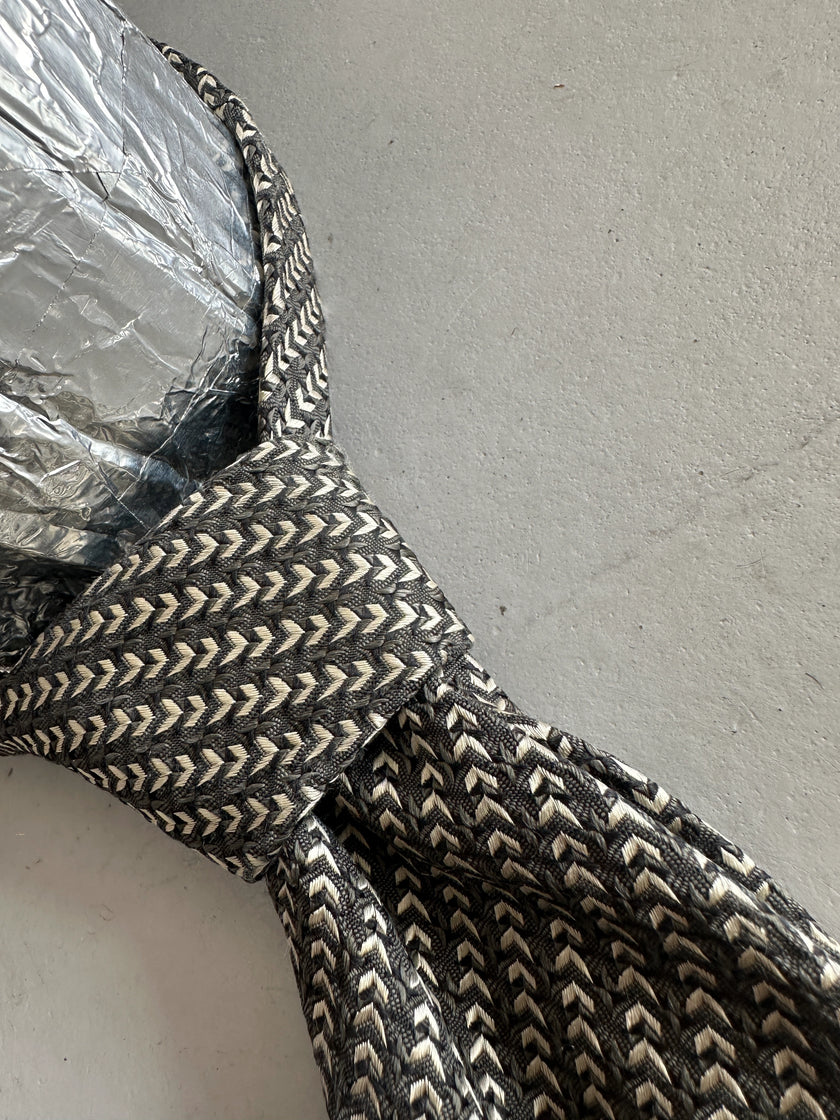 GIORGIO ARMANI - 1980s PATTERNED SILK TIE