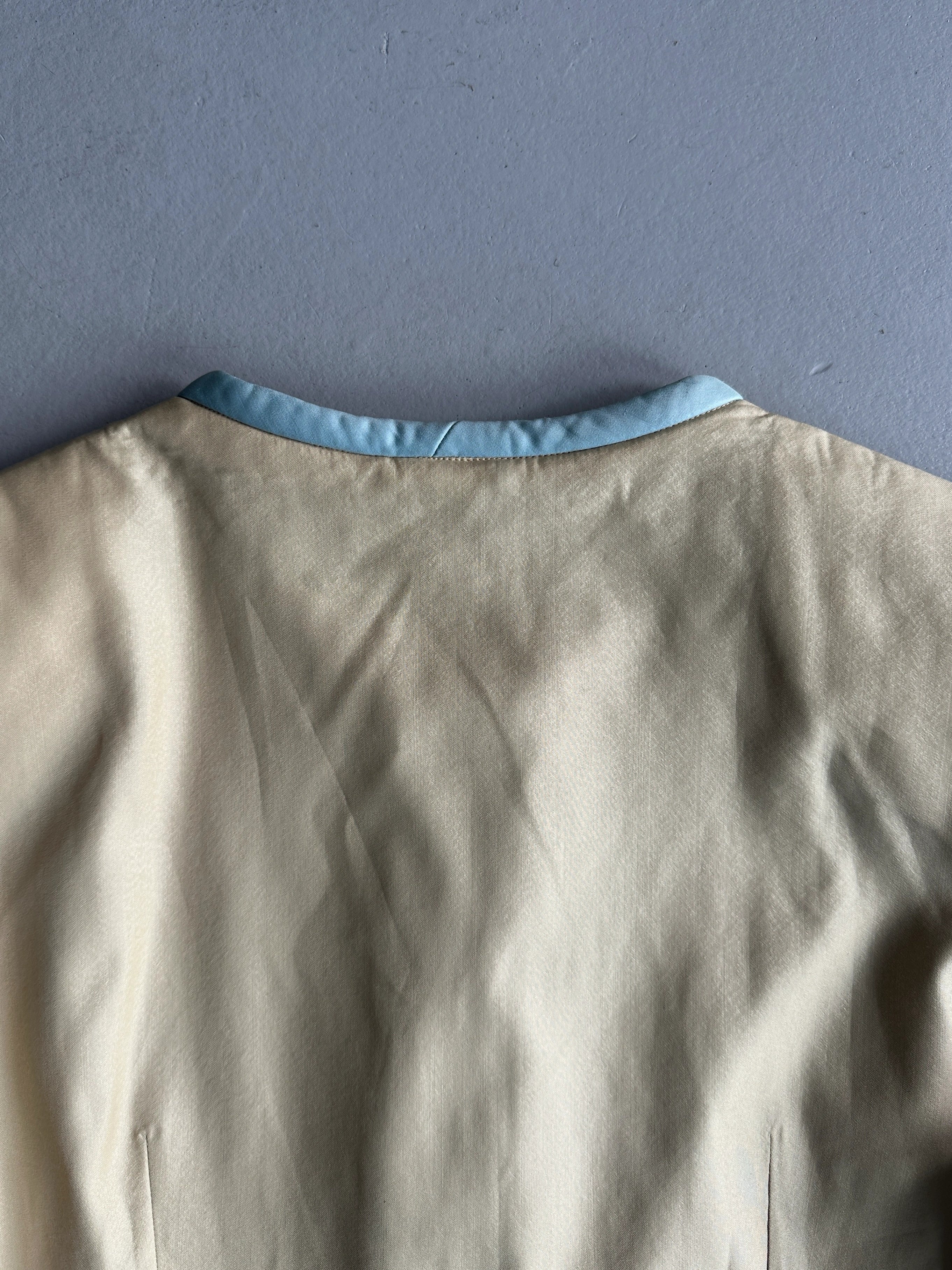 ALVIERO MARTINI - 1990s FITTED JACKET WITH PIPING DETAILS