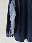 COMME DES GARÇONS - 2000s CONTRAST FABRIC LONG SLEEVE SHIRT