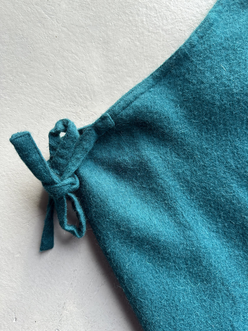 ISSEY MIYAKE -  1970s WOOL ASYMMETRIC WRAP SKIRT