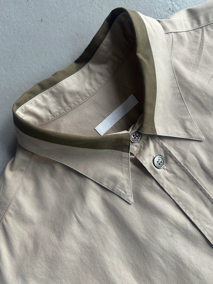 HELMUT LANG - S/S 1996 CONTRASTING COLLAR LONG SLEEVE SHIRT