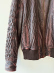 JUST CAVALLI - F/W 2008 DISTRESSED LEATHER BOMBER JACKET