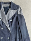 1980s DOUBLE-BREASTED DENIM TRENCH COAT