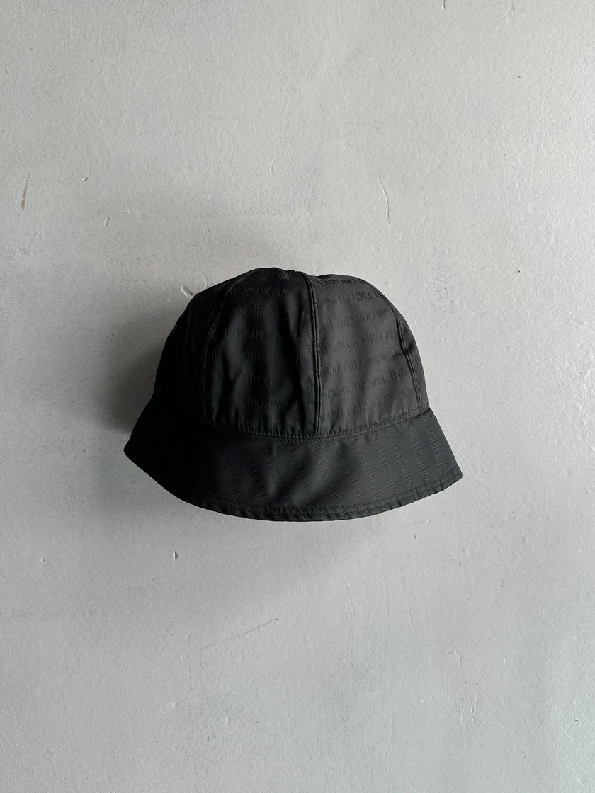 EMPORIO ARMANI - 1990s MONOGRAM TULIP HAT