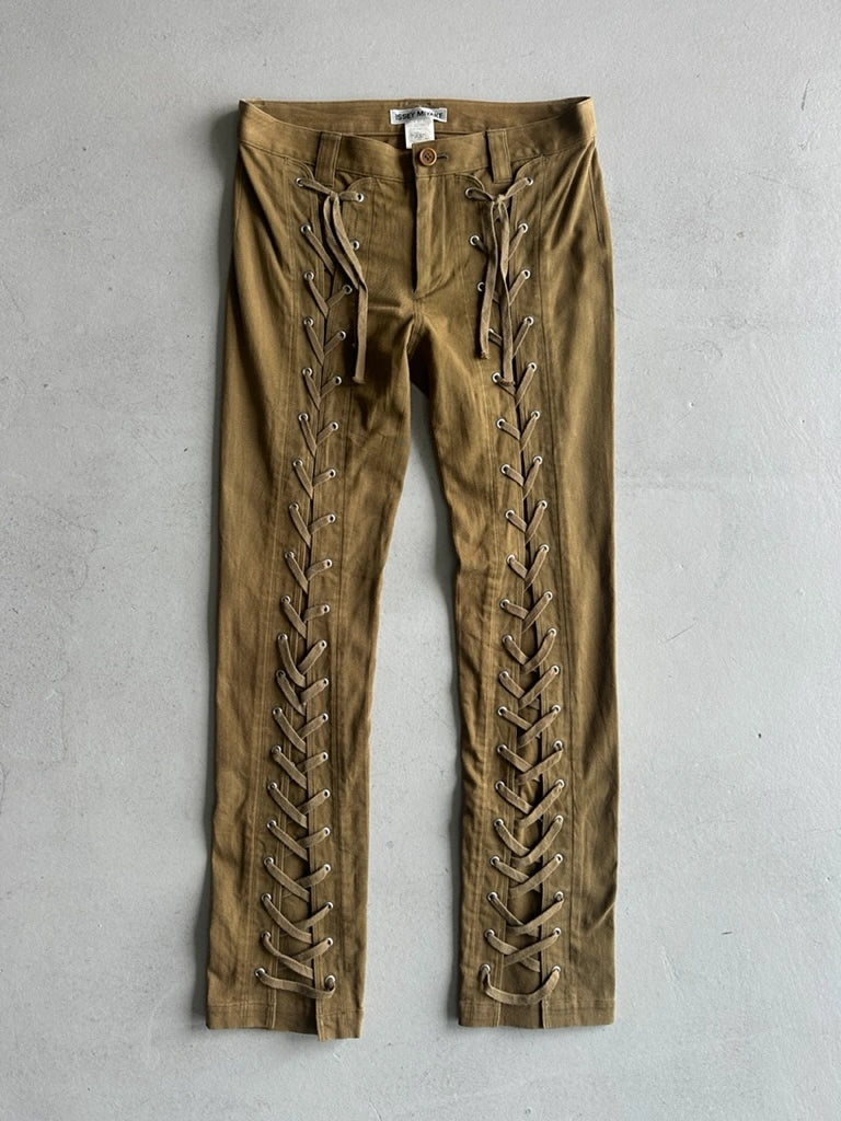 ISSEY MIYAKE - S/S 2004 LACED FRONT TROUSERS
