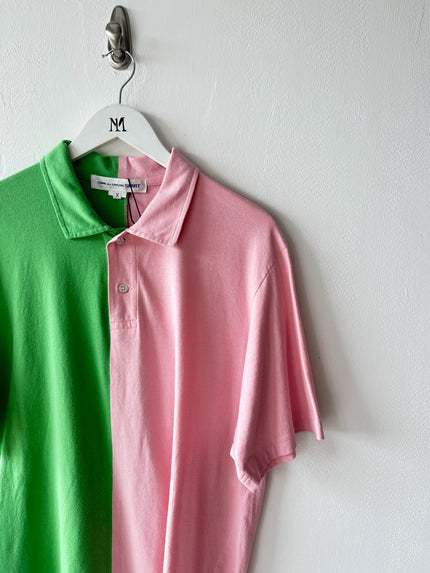 COMME DES GARÇONS - S/S 2005 TWO TONE POLO T-SHIRT