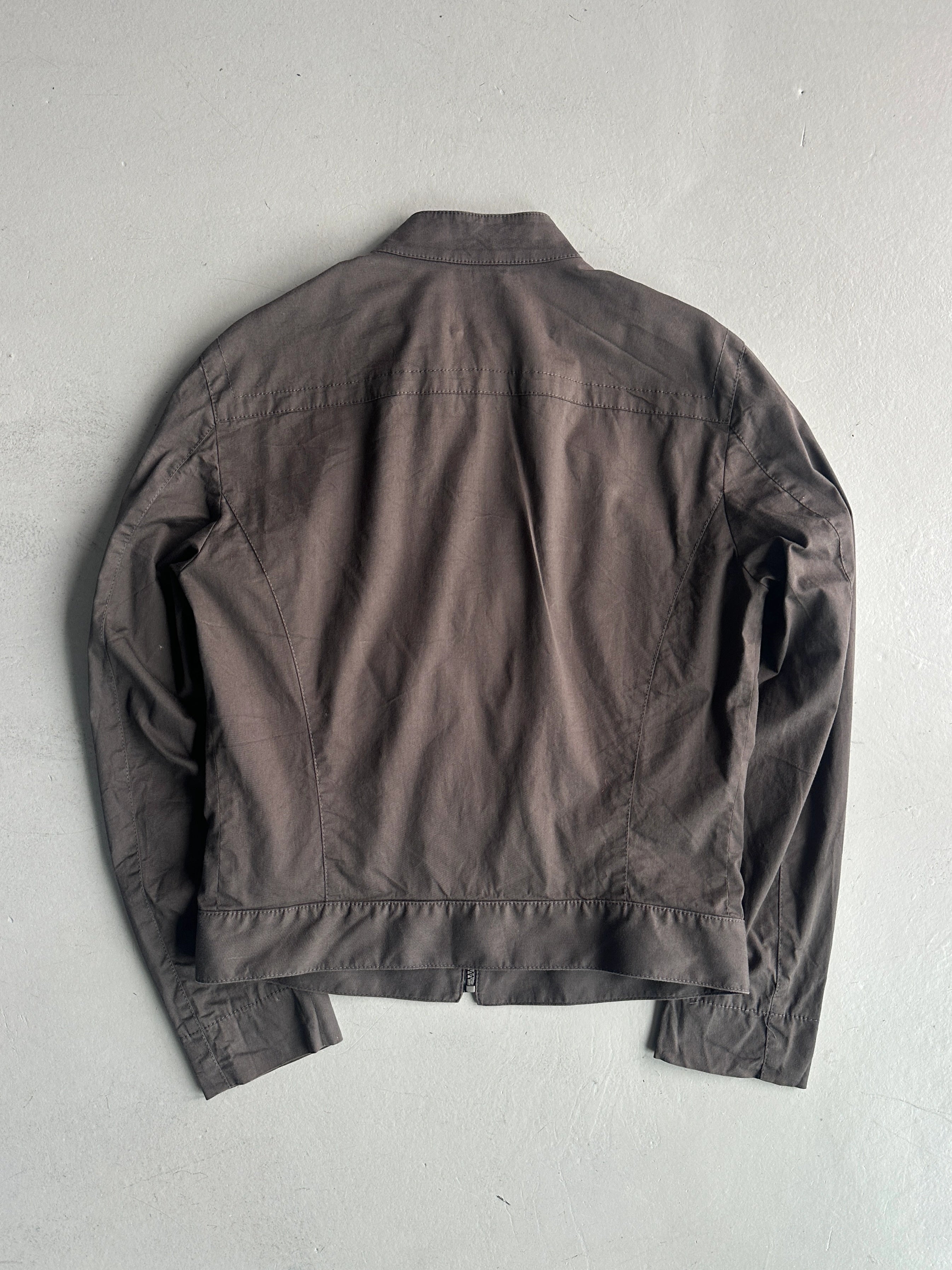 BIKKEMBERGS - 2000s LIGHT JACKET WITH LEATHER PANEL AT FRONT