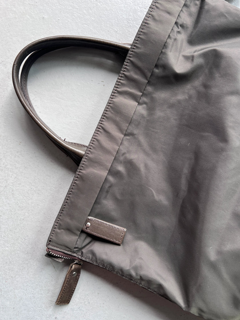 YOHJI YAMAMOTO Y'SACCS - 1990s 2 IN 1 LEATHER AND NYLON BAG