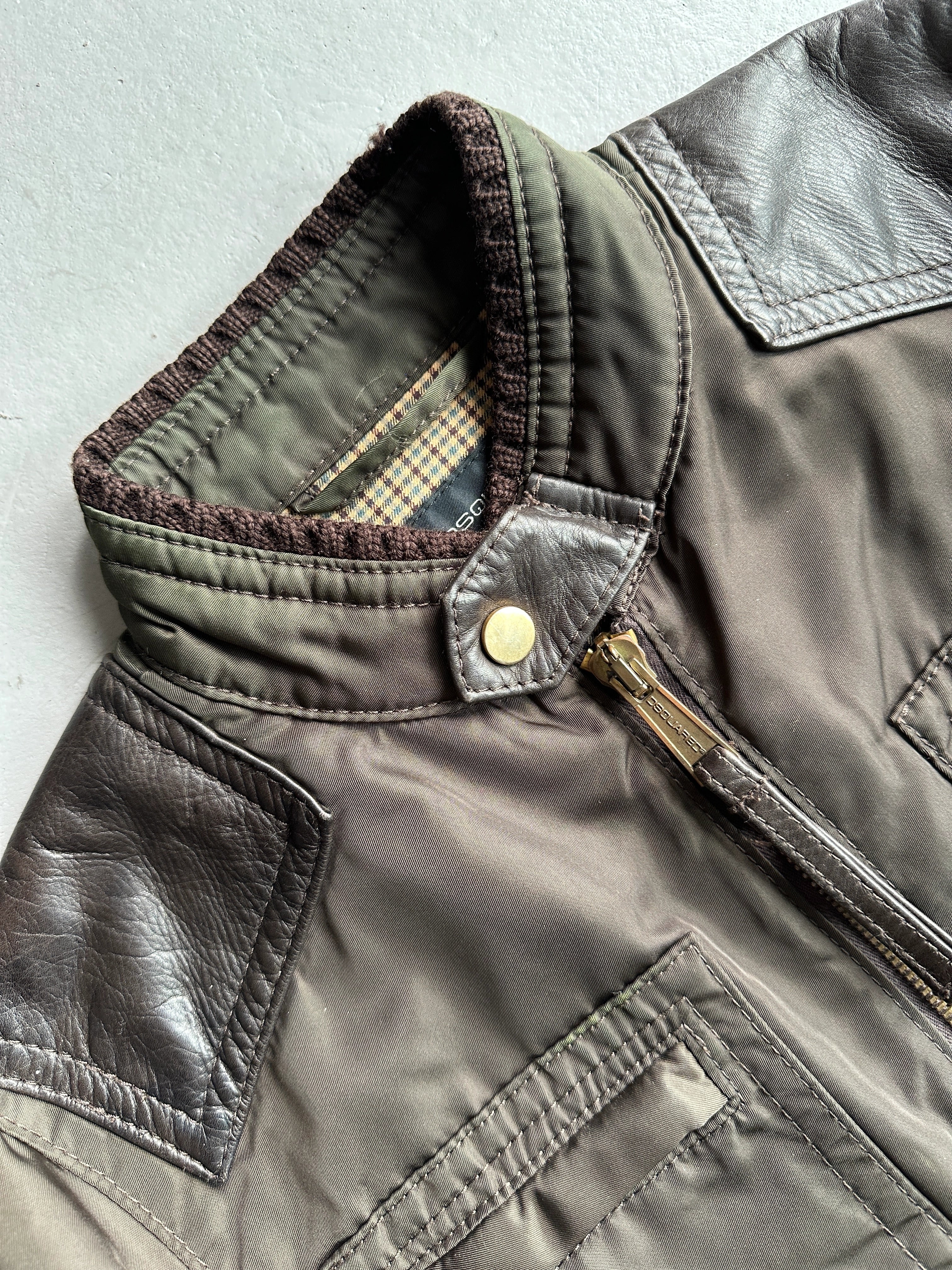 DSQUARED2 - F/W 2005 CARGO JACKET WITH LEATHER AND KNIT DETAILS