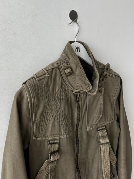 HALB BY KIMINORI MORISHITA  - 2000s STRAIGHT FIT JACKET WITH BONDAGE DETAILS