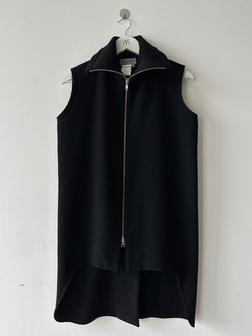 YOHJI YAMAMOTO - F/W 2004 FUNNEL NECK ZIPPED VEST JACKET