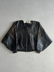 SIMONE SAUVAGE - 2000s BOXY FIT LEATHER JACKET